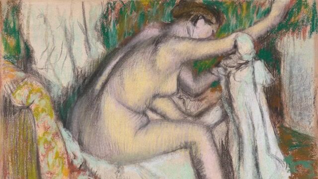 After the Bath, Woman Drying Herself