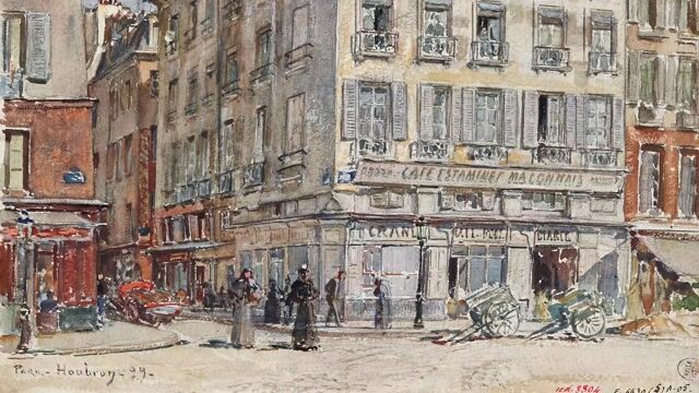 Intersection De Deux Rues a Paris En 1899
