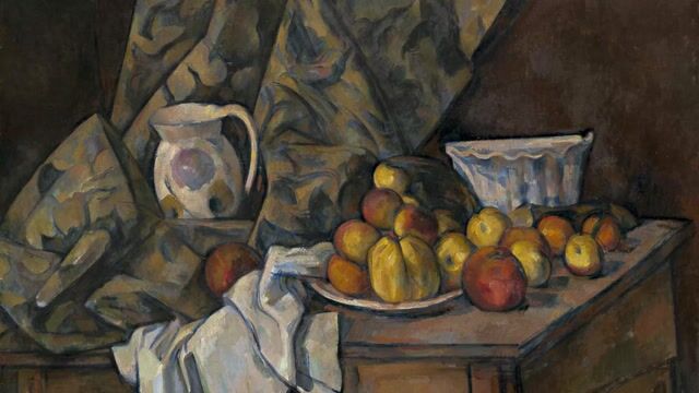 Still Life with Apples and a Pot of Primroses