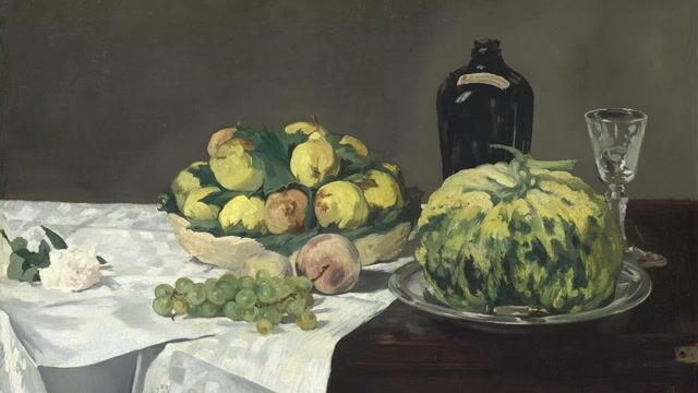 Still Life with Melon and Peaches
