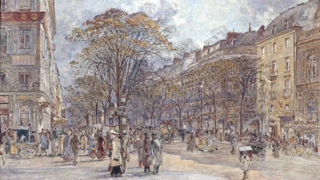 Le Boulevard Des Italiens Aspect Du Matin