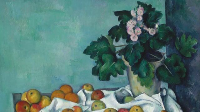 Still Life with Apples and a Pot of Primroses