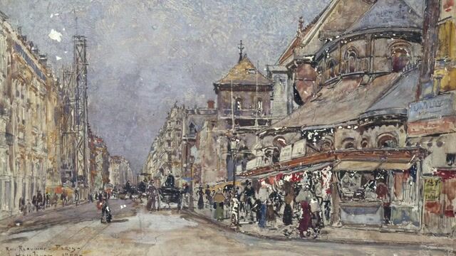 Rue Saint-Honoré, dans l'après-midi. Effet de pluie