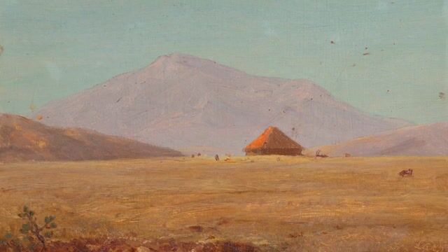 Mountain Plateau with Hut