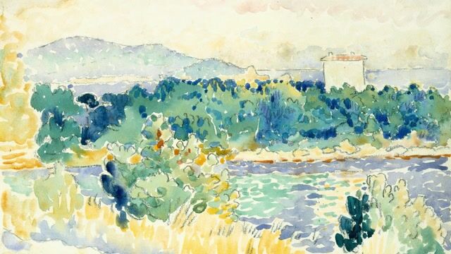 Mediterranean Landscape with a White House