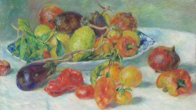 Still Life with Peaches and Grapes