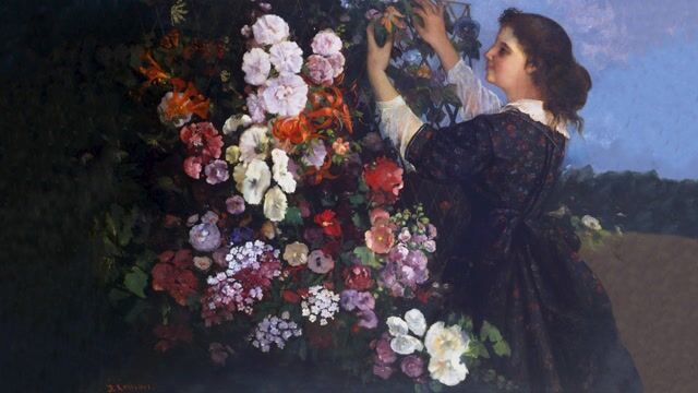 Woman with a Flower Bouquet