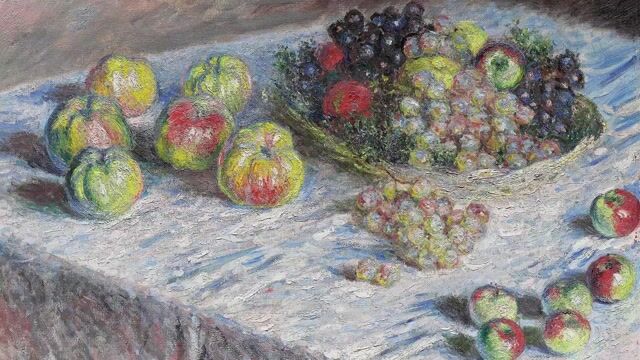 Still Life with Apples and Grapes